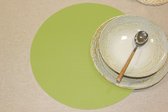 Wicotex-Placemats Uni groen-rond-Placemat easy to clean 12stuks