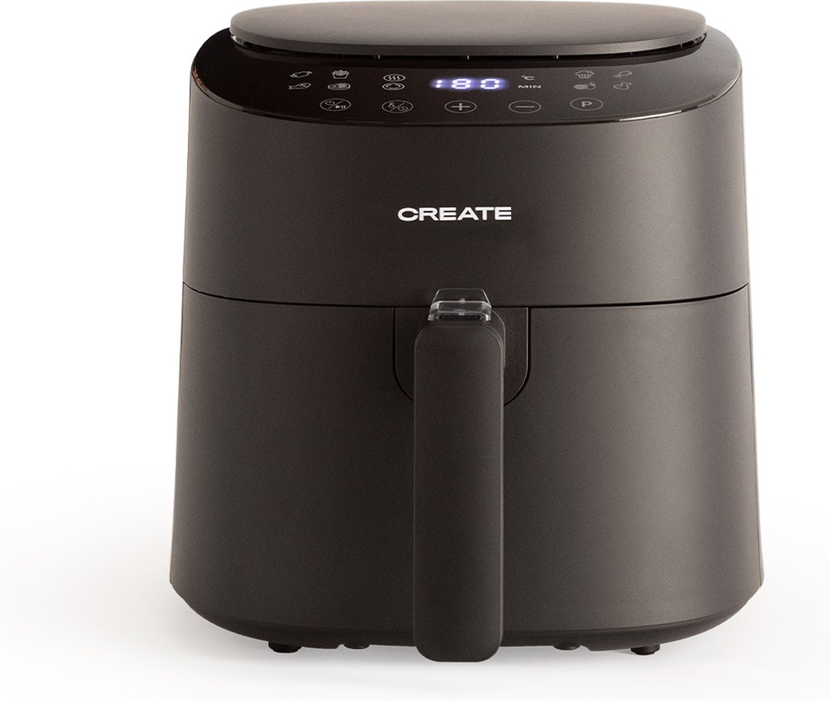 CREATE FRYER AIR PRO COMPACT - Olievrije friteuse 3,5L -  8 voorgeïnstalleerde programma's - 220°C - Zwart