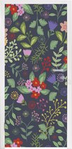Deursticker Een bloemdessin illustratie met veel kleur - 95x215 cm - Deurposter