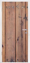 Deursticker Structuur van verweerde planken - 80x215 cm - Deurposter