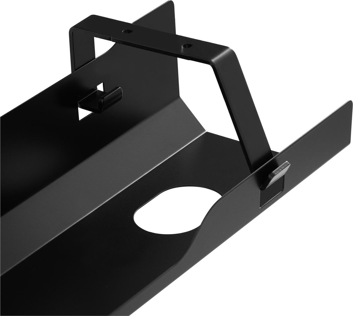 Fromm & Starck Canaleta de cables para escritorio - 600 x 135 x 108 mm - Zwart