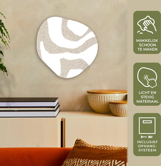 Décoration murale Organique - Décoration Décoration murale Plastique - Peinture Organique - Abstrait - Glitter - Design- 40x40 cm - Forme miroir asymétrique sur plastique