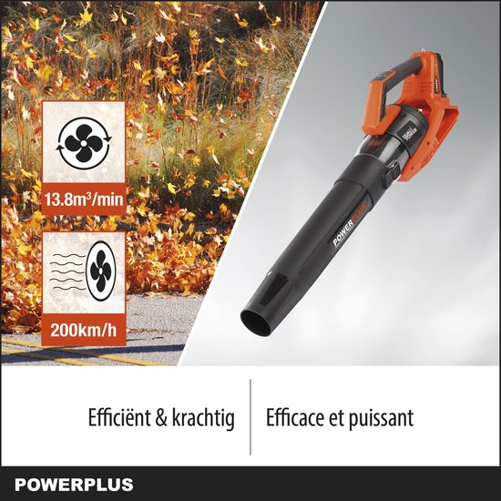 Powerplus Dual Power Accu Bladblazer POWDPG7526 - Bladblazer op Batterijen van 40 V, Tuingereedschap - zonder Batterij of Lader van Powerplus — afbeelding 5