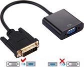DVI-D 24 + 1 Pin Man-naar-VGA 15-pins HDTV Adapter Converter (zwart)