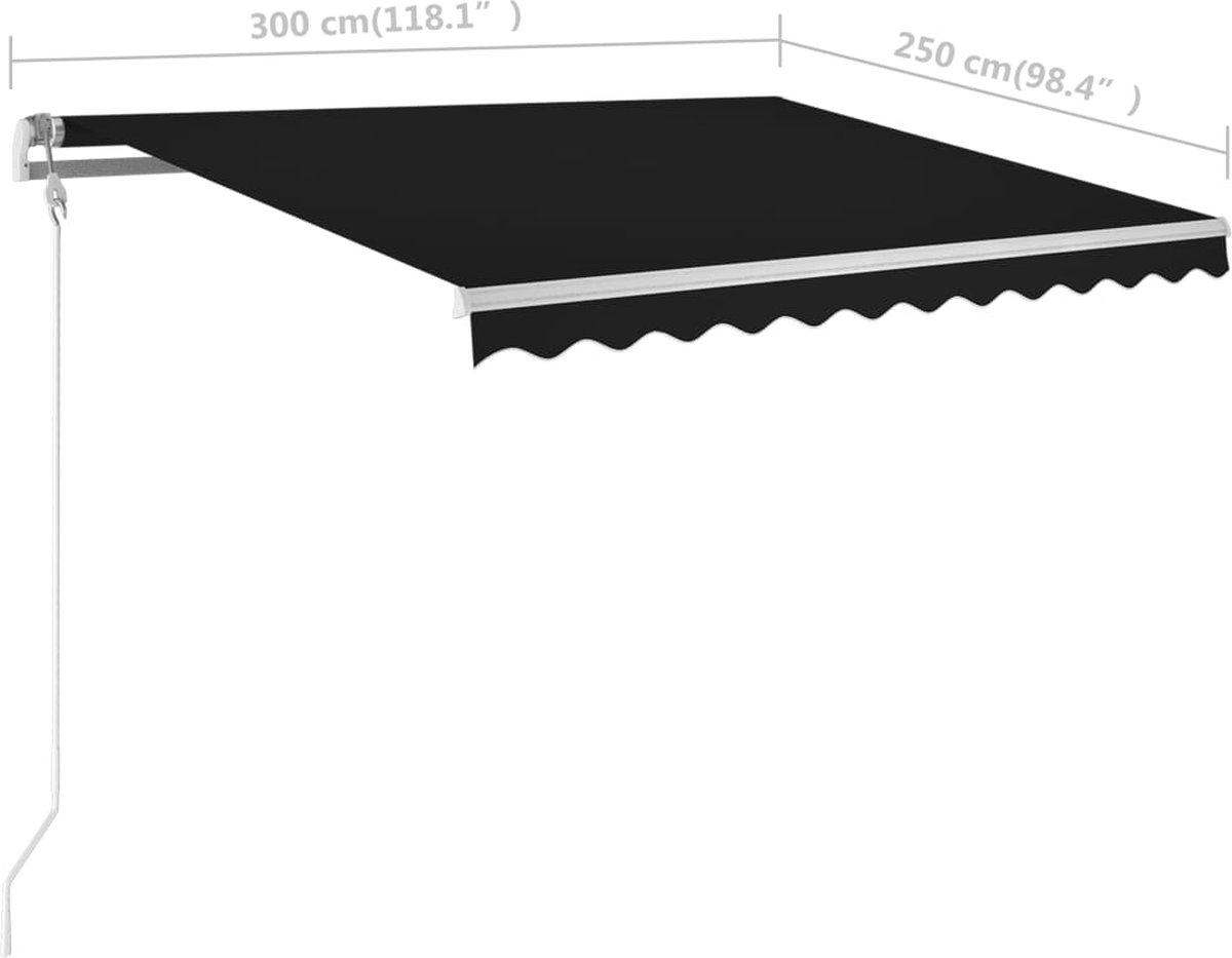 Outsunny Zonneluifel Terrasluifel, Weerbestendig, Handzwengel, 295 X 250 X 150 Cm Grijs Wit~1mgkbdo7g1g00 Outsunny Zonneluifel Terrasluifel, Weerbestendig, Handzwengel, 295 X 250 X 150 Cm Grijs Wit~1mgkbdo7g1g00