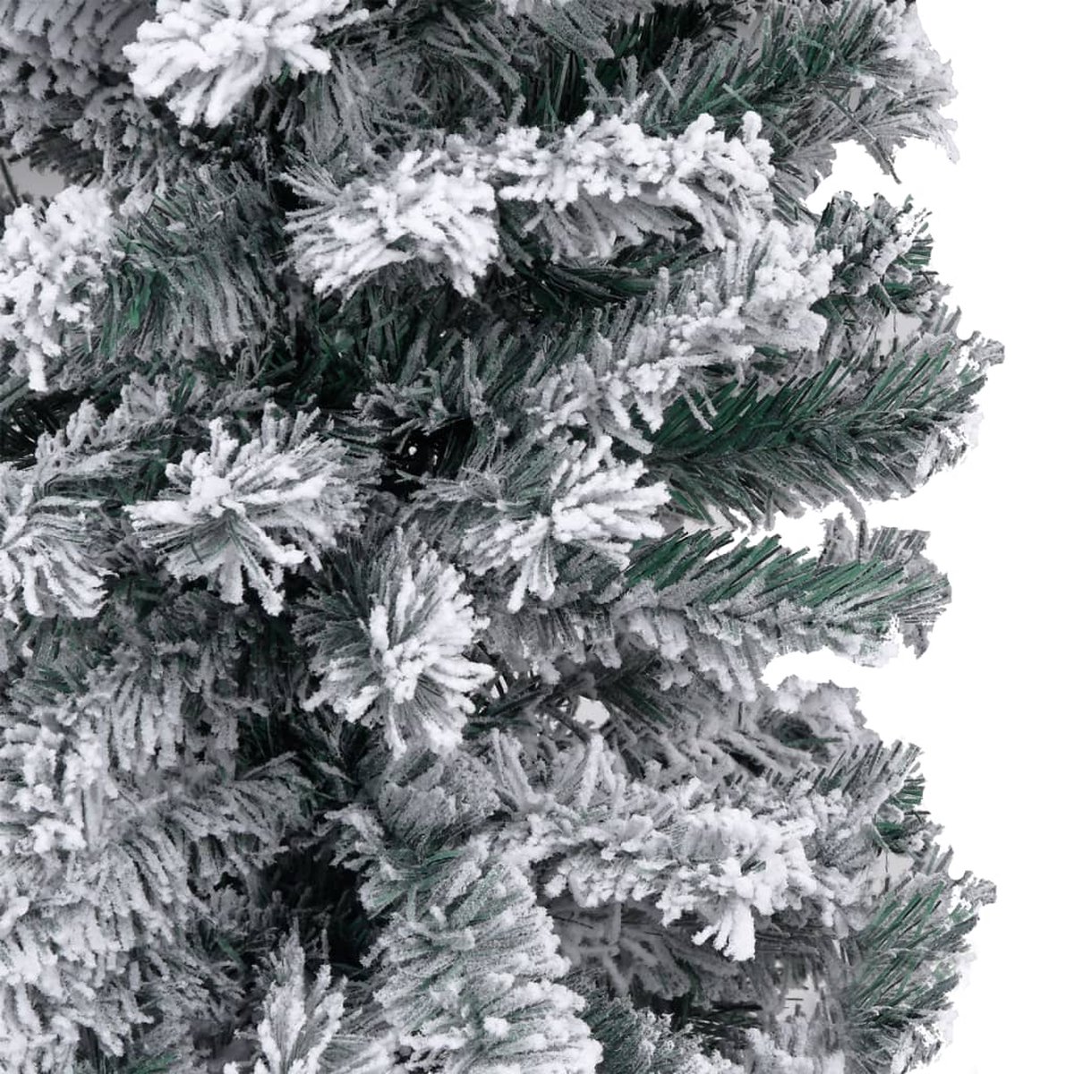Prolenta Premium - Kerstboom met LED's en sneeuwvlokken smal 150 cm PVC groen