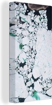 Vue à vol d'oiseau des glaçons dans l'eau toile 2cm 40x80 cm - Tirage photo sur toile (Décoration murale salon / chambre)