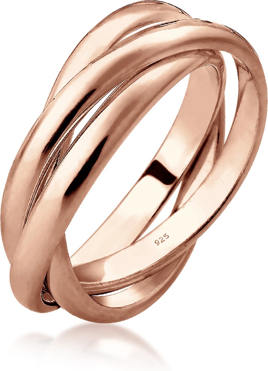Elli - Ring - Dames Trio Wikkel Basis in 925 Sterling Zilver - Dames