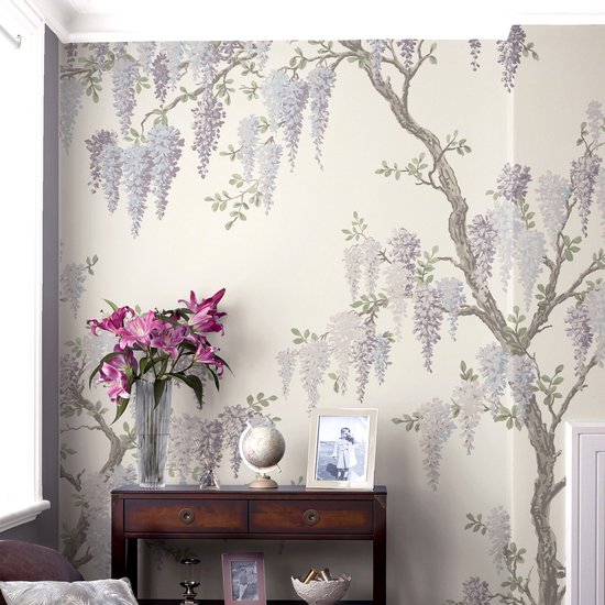 Laura Ashley Fotobehang Wisteria Garden 3mx2,8m