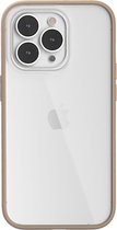 Woodcessories Clear Case Bio - geschikt voor iPhone 14 Pro Max - gemaakt van bio-materialen - Taupe-clear