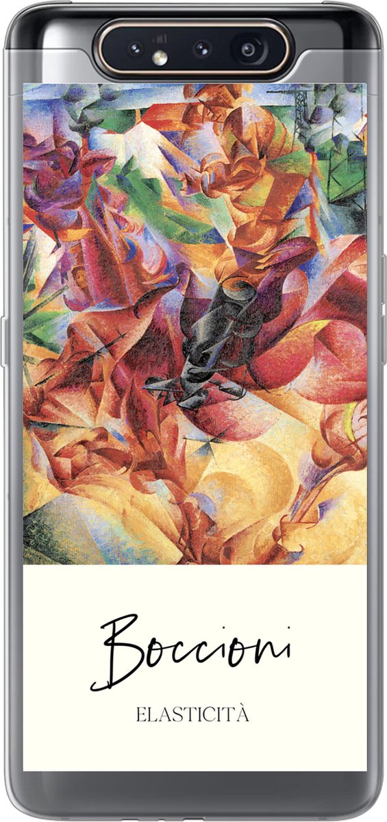 Telefoonhoesje Geschikt voor Samsung Galaxy A80 hoesje - Kunst - Umberto Boccioni - Elasticità - Siliconen Telefoonhoesje Telefoonhoesje