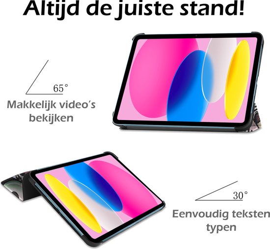 iPad 10 Case Book Case Hard Cover Case With Screen Protector - iPad 10 2022 Cover Hard Case - Graffity