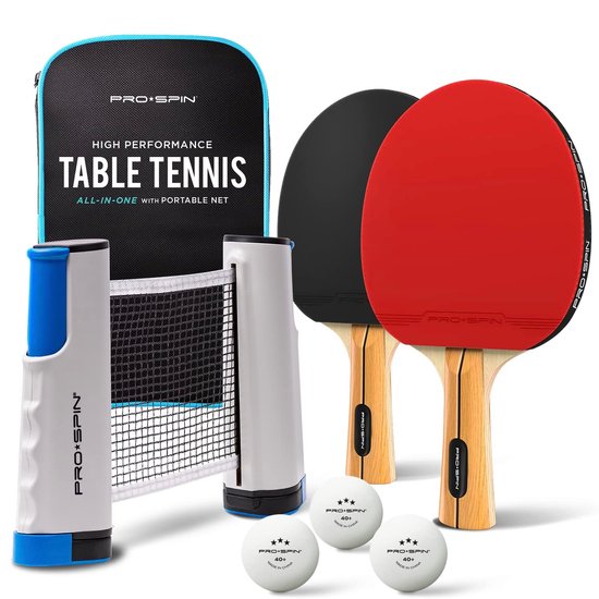 Set de Tennis de table portable PRO SPIN | Kit tout-en-un avec filet de  ping-pong... | bol.com