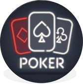 WallCircle - Wandcirkel - Muurcirkel - Een illustratie van een symbool van poker - Aluminium - Dibond - ⌀ 90 cm - Binnen en Buiten