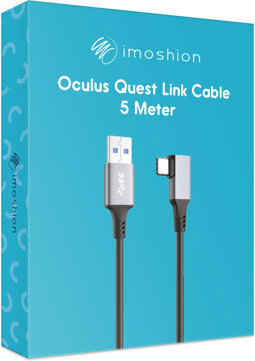 Câble Oculus Quest Link, 5 mètres, Incl. Clip de câble GRATUIT et  fixation