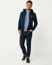 Hooded Sweater With Small Chest Artwork Mannen - Navy - Maat L