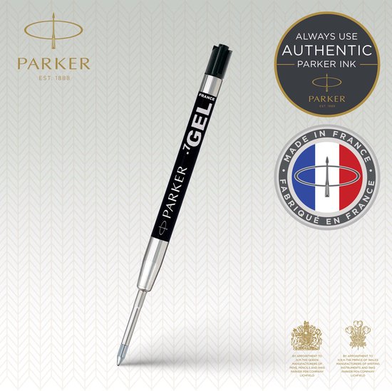 Parker Gelpen Vulling Medium Penpunt 07 Mm Zwarte Quink Inkt 2 