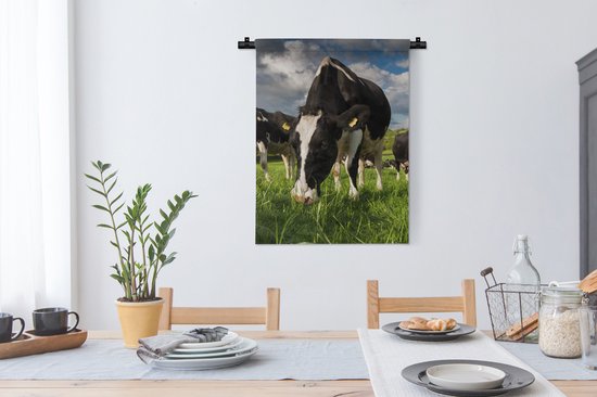 Tapisserie - Tissu mural - Vaches - Animaux - Herbe - Pâturage - Ferme - 60x80 cm - Tapisserie