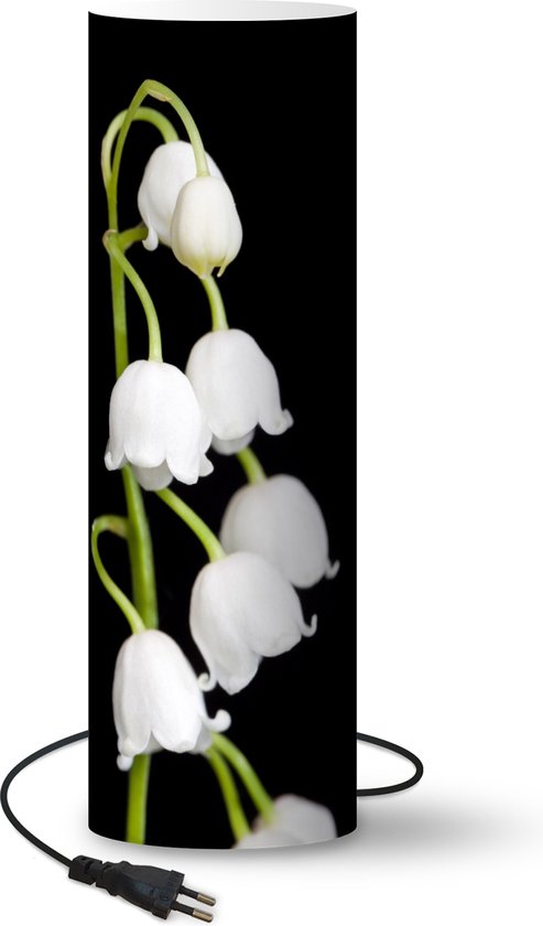 Lampe - Veilleuse - Lampe de table chambre - Muguet - Fleurs - Zwart -  Flora - 60 cm... | bol.com