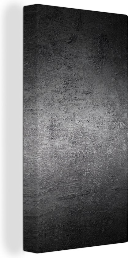 Canvas Schilderij Beton - Grijs - Retro - Cement - Textuur - 40x80 cm - Wanddecoratie