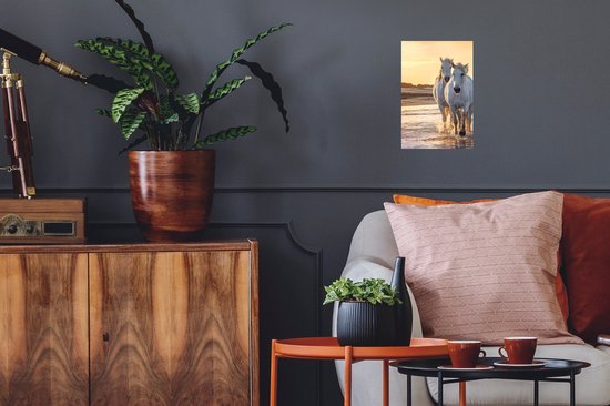 Stickers muraux - Sticker Foil - Paarden - Water - Plage - Animaux - 20x30 cm - Film Adhésif - Stickers muraux Chambre Enfant - Papier Peint Auto Adhésif