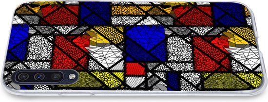 Coque Samsung Galaxy A30s - Mondrian - Glas - Oude Meesters - Oeuvre - Abstrait - Peinture - Coque de téléphone en Siliconen