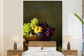 Behang - Fotobehang Rustiek - Fruit - Kan - Mand - Stilleven - Breedte 170 cm x hoogte 260 cm