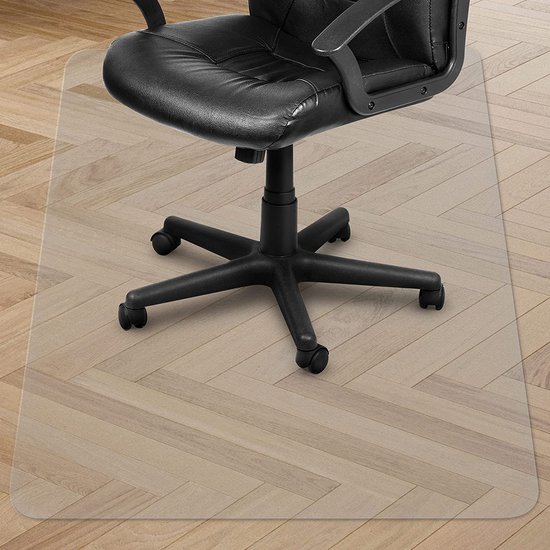 WSQHAO Vloerbeschermingsmat, bureaustoelkussen, waterdicht en antislip, vloerbescherming, vloermat, niet-klevende pvc-vloermat, lichtgrijs, 90 x 140 cm