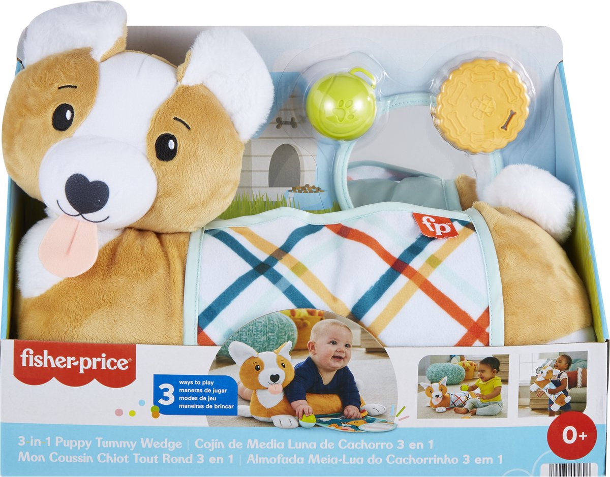 Fisher-Price 3-in-1 Puppy Tummy Wedge - Baby Speelgoed - Fisher-Price