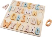 Sebra - Houten Alfabet ABC Puzzel - Houten speelgoed - Cotton Candy Pink