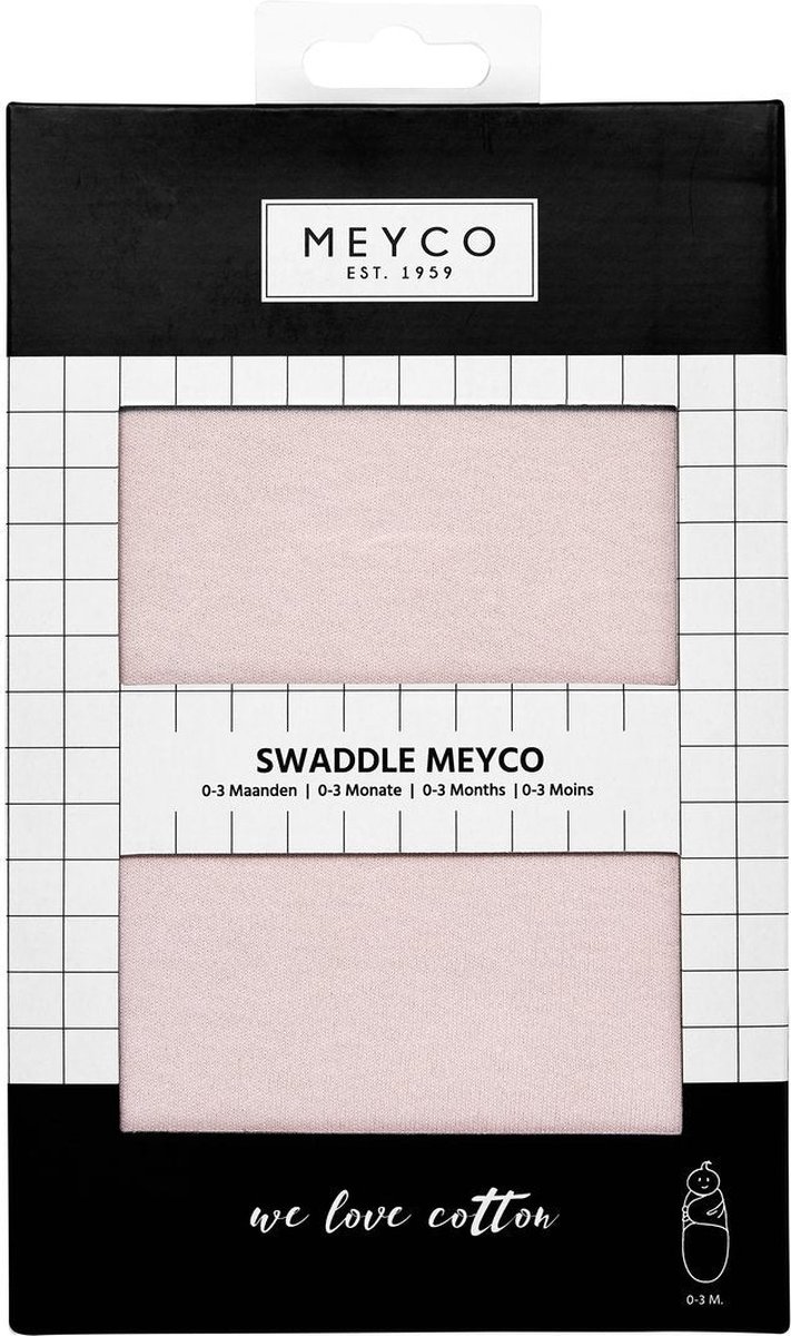 Meyco Baby Uni swaddlemeyco inbakerdoek - light pink - 0-3 maanden - 1.0 TOG van Merkloos — afbeelding 5