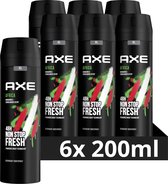 Bol.com Axe Africa Bodyspray Deodorant - 6 x 200 ml - Voordeelverpakking aanbieding