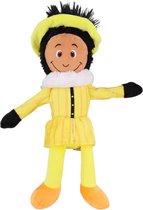 Pieten knuffel - Pluche - Geel / Zwart / Wit - 30 cm - Kids - Piet - Sint - Sinterklaas - pop - Schoencadeautjes sinterklaas - pietenpop