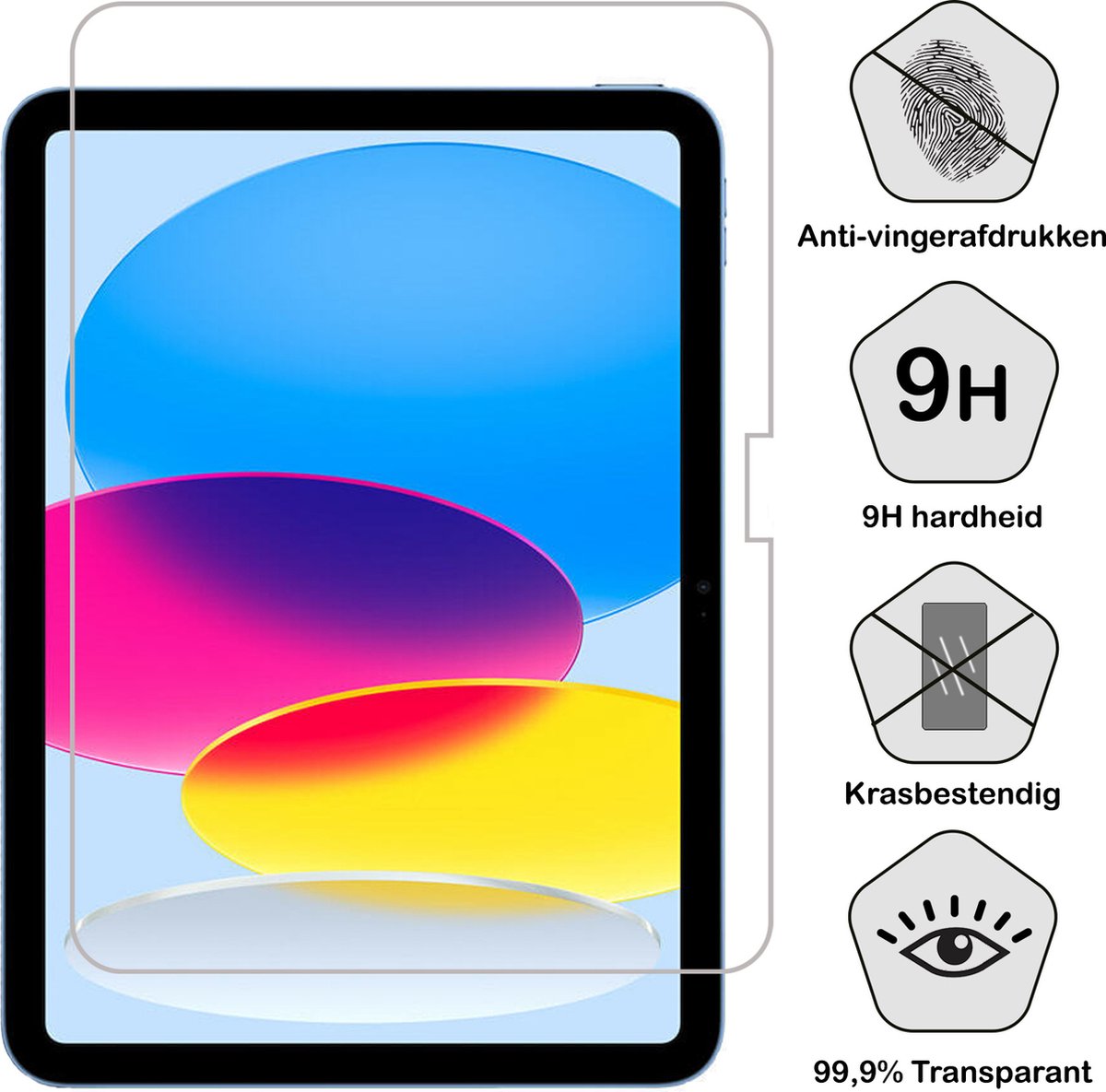 Kristalheldere gehard glas screenprotector voor Apple iPad A16 10,9 / 11 inch (10e & 11e generatie) - Afbeelding 4