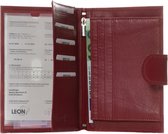 LeonDesign - 16-P2244-03 - rood - mapje voor autopapieren - leer
