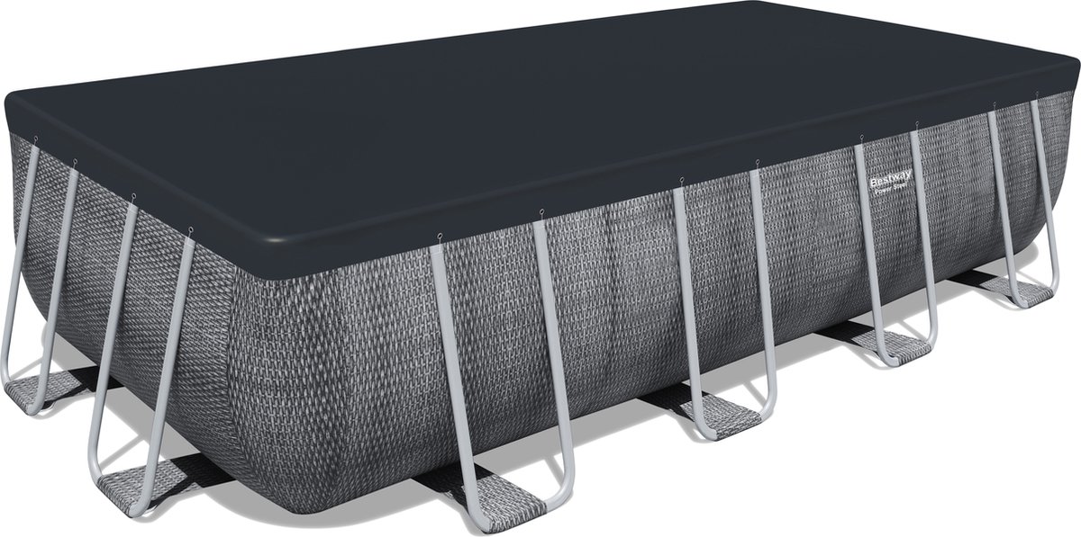 Bestway Power Steel pool set with filter pump - 549 x 274 x 122 cm - Rattan print