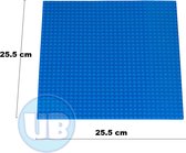 Uniblocks Classic bouwplaat Blauw - 25,5 x 25,5 cm | City | combineer met Lego bouwplaten | grondplaten 32x32 noppen | wegen | wegplaat| stad | Geschikt voor LEGO bouwplaten bouwplaat wegplaat
