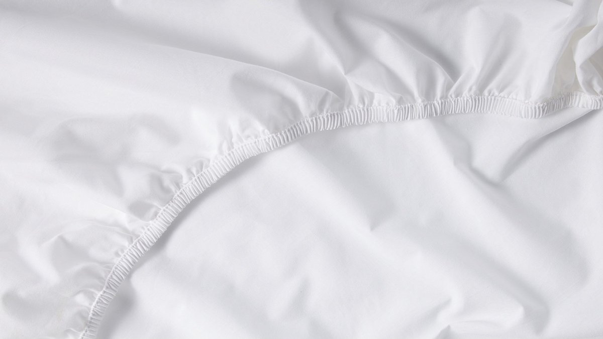 Beter Bed Select Perkal Hoeslaken Topper 180 x 200 cm - 100% Katoen Percale - Matrasbeschermer - Matrashoes - Wit