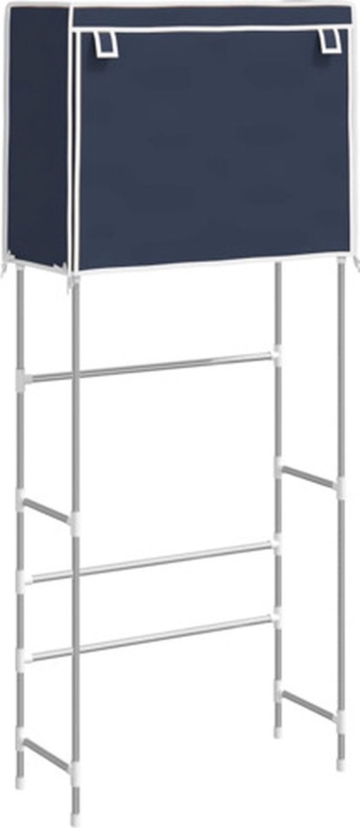 vidaXL Opbergrek voor boven wasmachine 2-laags 71x29.5x170.5 cm blauw