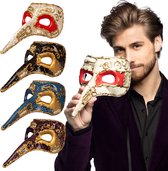 Boland - Oogmasker Venice naso assorti - Volwassenen - Showgirl - Glamour - Carnaval accessoire - Venetiaans masker