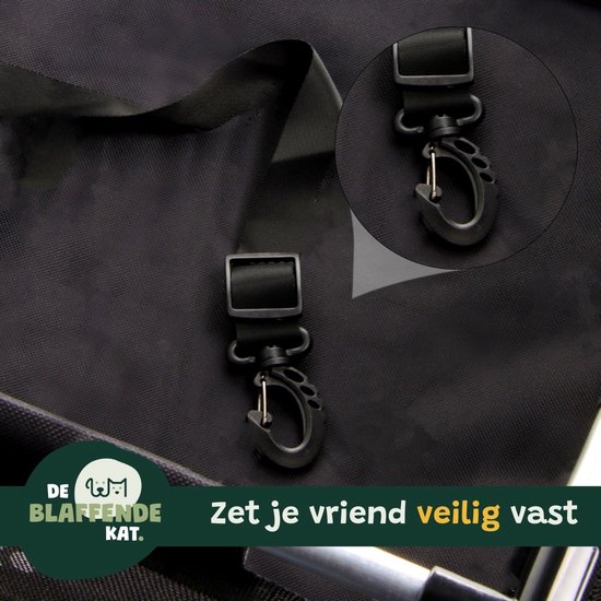 Siège auto de Luxe pour chien noir - 40x40cm Y compris sac de rangement et E-Book - Caisse de voyage pour chien - Panier de voiture pour chien - Caisse de voiture pour chien - Siège de voiture pour chien