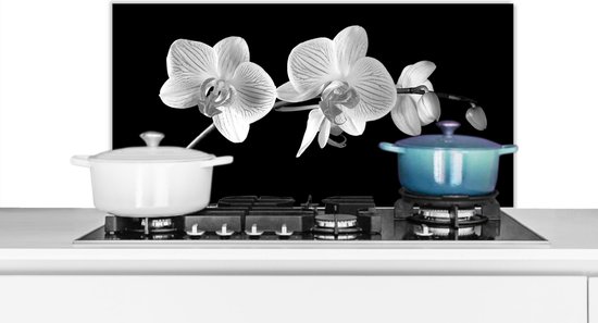 Ovenparaplu met voeten zwart hitteschild 91 x 46 cm modern glad NIEUW