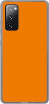 Geschikt voor Samsung Galaxy S20 FE hoesje - Oranje - Seizoenen - Herfst - Kleur - Siliconen Telefoonhoesje