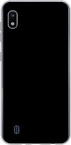 Geschikt voor Samsung Galaxy A10 hoesje - Zwart - Effen kleur - Siliconen Telefoonhoesje