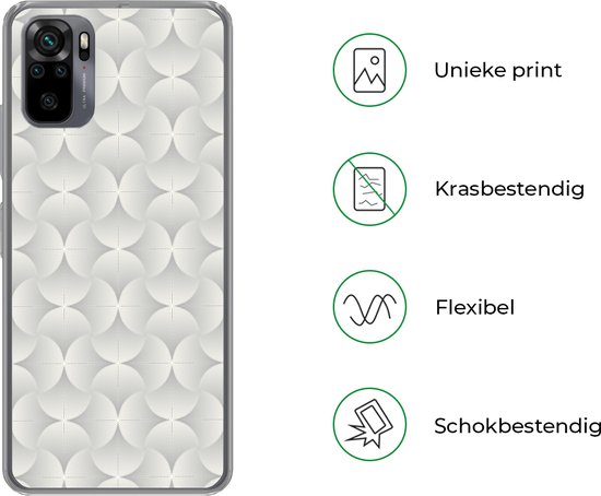 Coque Xiaomi Redmi Note 10 - Motifs - Argent - Rétro - Coque de téléphone en Siliconen