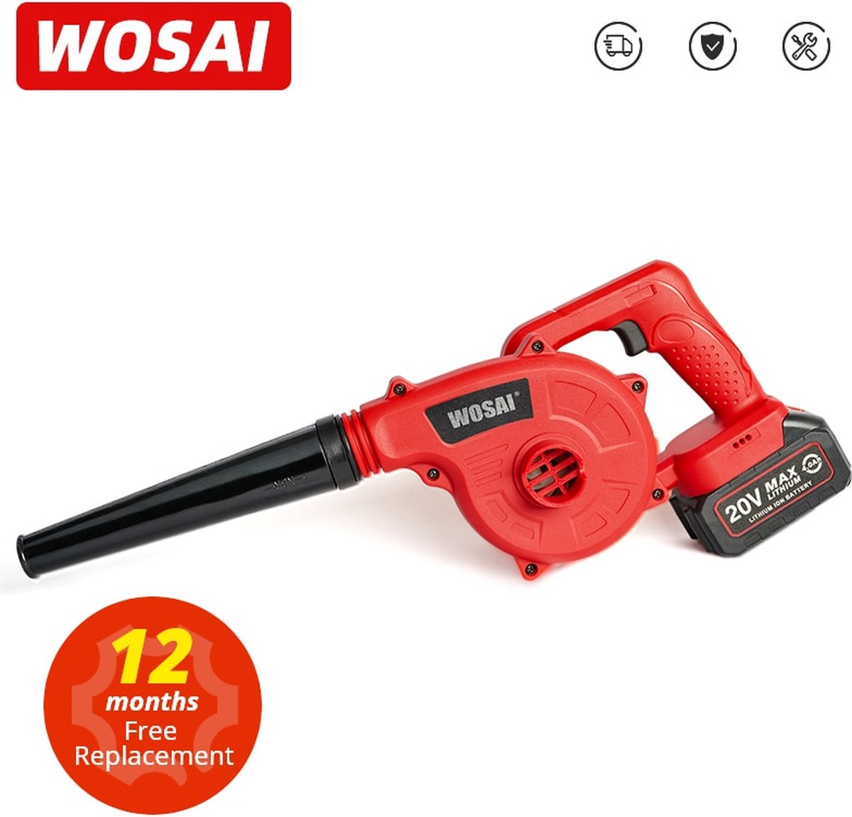 WOSAI - 20V Draadloze Tuinblazer Vacuüm