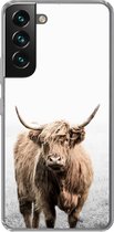 Geschikt voor Samsung Galaxy S22 Plus hoesje - Schotse hooglander - Vacht - Koe - Siliconen Telefoonhoesje