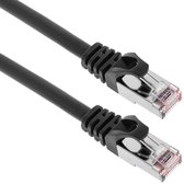 BeMatik - Ethernet netwerkkabel LAN FTP RJ45 Cat.6a zwart 25cm
