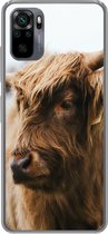 Telefoonhoesje Geschikt voor Xiaomi Redmi Note 10S hoesje - Schotse Hooglander - Dieren - Horens - Siliconen Telefoonhoesje