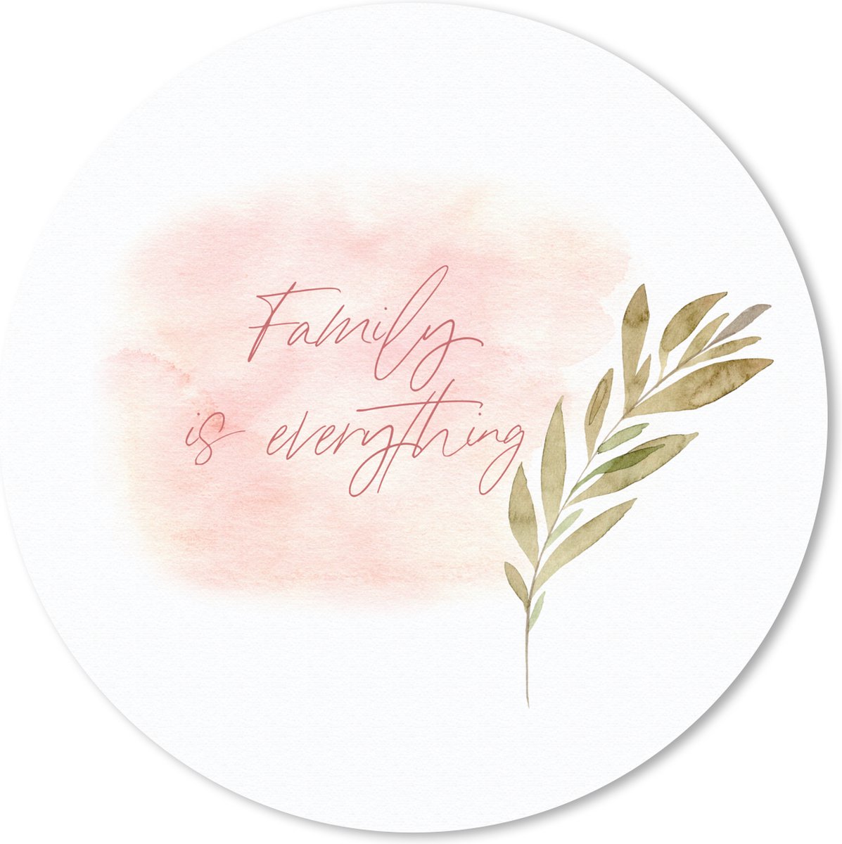 Muismat rond 40x40 cm - Mousepad Quotes - Family is everything - Spreuken - Familie - Ronde muismatten